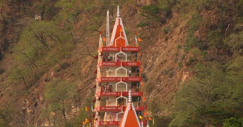 Rishikesh Himalayan Temple Time Lapse Stock Footage 72990900