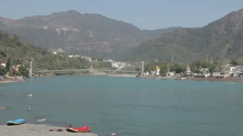 Rishikesh-Ram Jhula Stock Footage 38430088