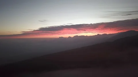 Rising Above The Clouds On Sunset Stock Footage 99517551