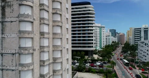 Rising above the Faena tower Stock Footage 160494321