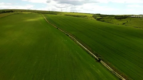 Rising above the South Downs Stock Footage 197477559