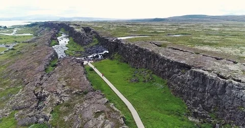 Rising above tectonic rift Stock Footage 80441118