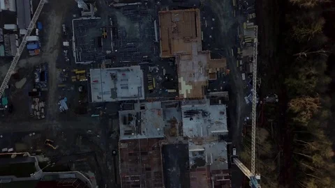 A Rising Aerial View of a Construction Development Stock Footage 89047062