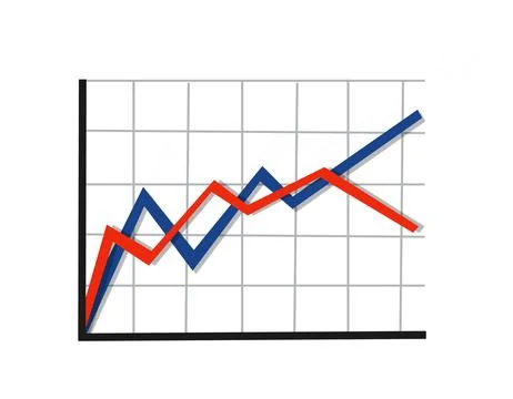 Rising and descending Stock Illustration