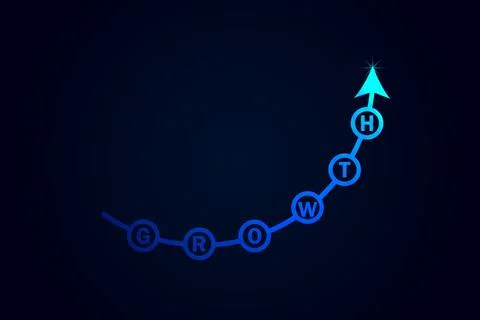 Rising Arrow and Letter Path Strategy Visualization Illustrazione stock