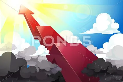Rising up arrow Stock Illustration