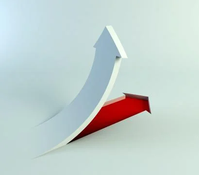 Rising arrow Stock Illustration