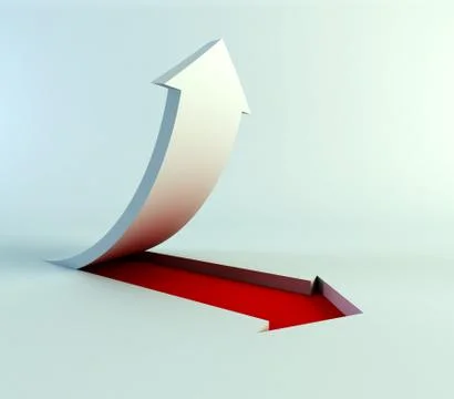 Rising arrow Stock Illustration