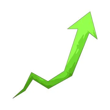 Rising arrow illustration Stock Illustration
