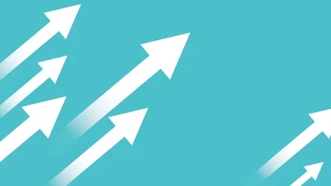 Rising Arrows Animation Representing Stock Market and Economic Growth Stock Footage 343960610
