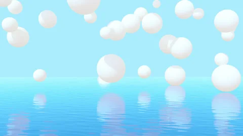 Rising Balls From Water Stock Footage 245456328