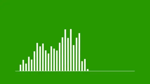 Rising Bar Graph Animation  Financial Analysis on Green Screen Video Footage Stock Footage 324629682