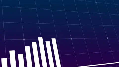 Rising Bar Graph Animation Financial Growth Effect Video Footage Stock Footage 324629842