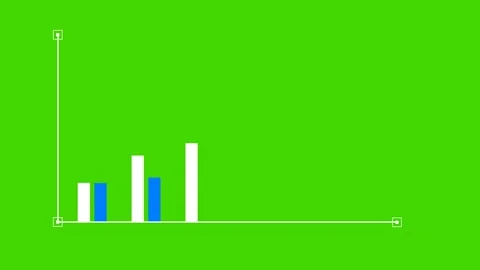 Rising Bar Graph Animation Stock Market &amp; Financial Analysis Green Screen Stock Footage 322956296