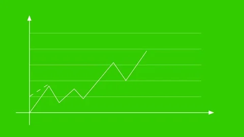 Rising Bar Graph Animation  Stock Market Green Screen Video Footage Stock Footage 324629748