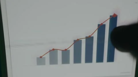 Rising Bar Graph Performance, concept of growth 스톡 동영상 333860001