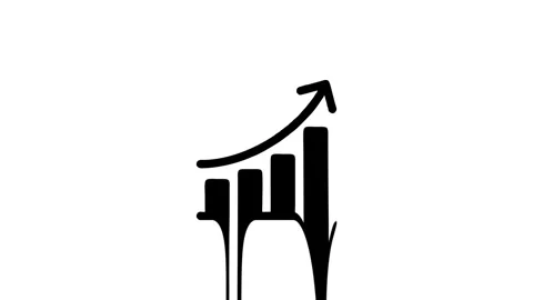 Rising bar graph with upward arrow representing business growth Stock Footage 327761531
