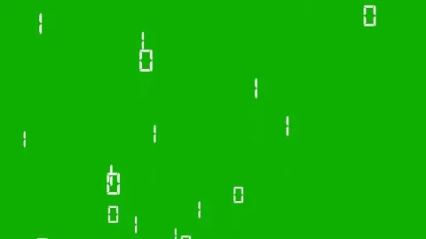 Rising binary digits green screen motion graphics Stock Footage 223454564