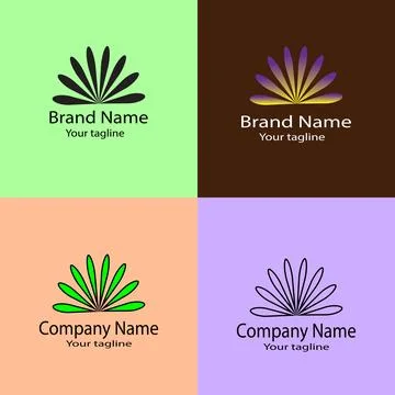 Rising Bloom Logo design Stock Illustration