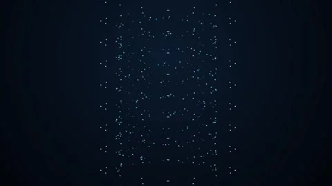 Rising Blue Particles Loop - Glowing Bokeh Sparkle Tech Backdrop Stock Footage 341786847