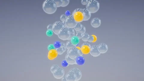 Rising Bubble Column Electrolyte Drink Bright Studio Video stock 342366848
