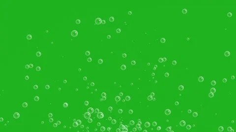 Rising bubbles motion graphics with green screen background Stock Footage 198327954