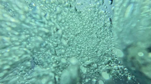 Rising bubbles from Scuba diving  in Malta, Gozo Stock Footage 314946841