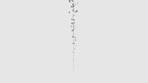 Rising Bubbles Vertical Stream with Alpha Channel Transparent Overlay Stock Footage 329813649