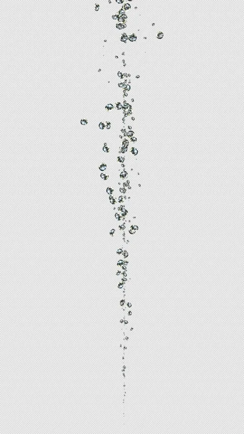 Rising Bubbles Vertical Stream with Alpha Channel Transparent Overlay Stock Footage 330845342