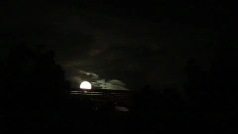 Rising buck moon Stock Footage 341444930