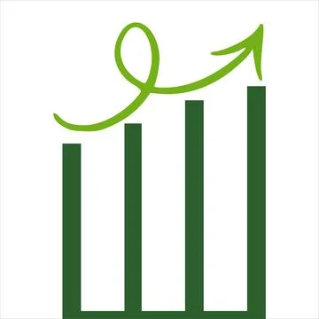 Rising Business Performance Chart Ilustración de archivo