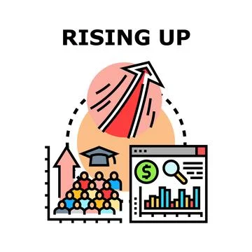 Rising up career business development progress concept イラスト素材