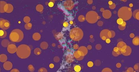 Rising central molecular network in digital space with nodes and lines and Illustrazione stock