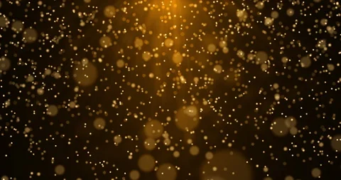 Rising chaotically moving dust in the light of a yellow lantern Stock Footage 307621017