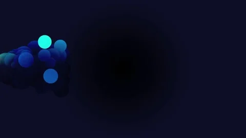 Rising circles particle animation, motion graphic abstract effect, blue and 스톡 동영상 83130182