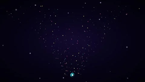 Rising Colorful Particle Flow Loop - Dark Ambient Bokeh Background 库存影片 341563427