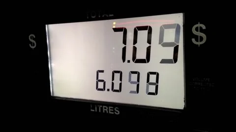 The rising cost of pumping gas Stock Footage 44796365