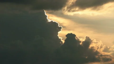 Rising dark clouds Stock Footage 125911334