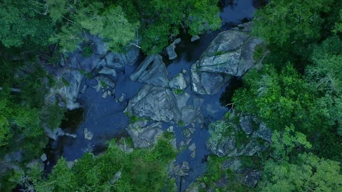 Rising Up Drone View of South Pine River, Samford Queensland, Australia Vídeo Stock 113646555