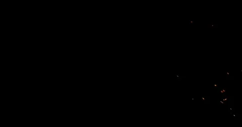 Rising Dynamic Fire Embers Compositing Element On Black Background Vídeo Stock 333049617