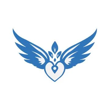 Rising eagle illustration vector. bird logo Stock Illustration