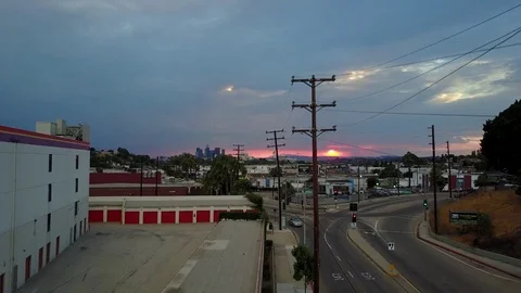 Rising up on East LA Stock Footage 84785523