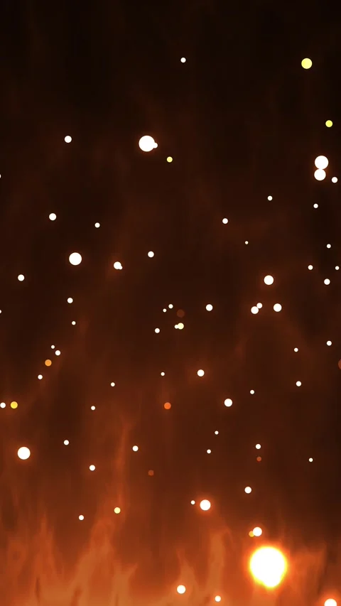 Rising embers and particles on vertical fiery background for cinematic effect Stock Footage 340388160