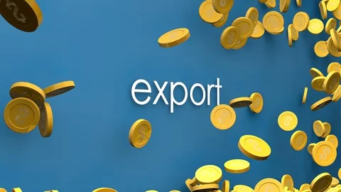 Rising export income animation. Stock Footage 106936689