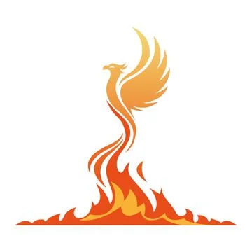 Rising Fire Flame Logo Design Power Energy Vector Illustrazione stock