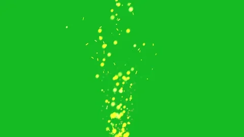 Rising fire sparks motion graphics with green screen background Video stock 334363242