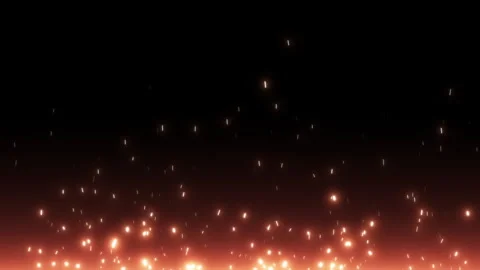Rising Fire Sparks Particle Effect Overlay Cinematic VFX Background Stock Footage 332297463