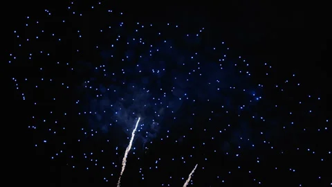 Rising fireworks and Exploding for Christmas 動画素材 255383140
