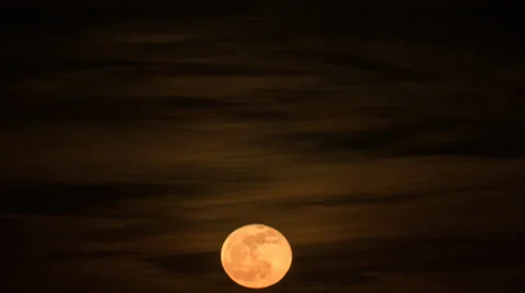 Rising full moon 01 Stock Footage 36685645
