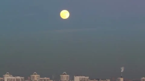 Rising of the full moon Stock Footage 20632300